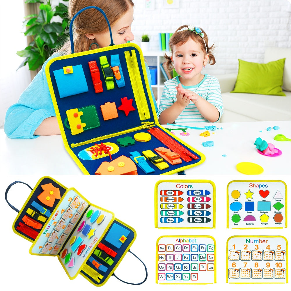 "Busy Board Montessori – Sensory Toy for Children 2-4 Years