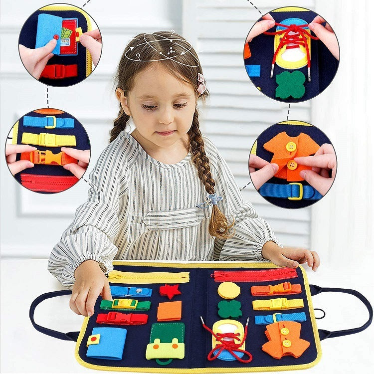 "Busy Board Montessori – Sensory Toy for Children 2-4 Years