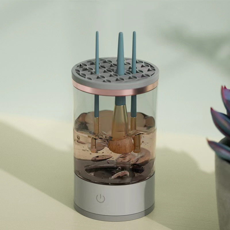 GlowPure AutoBrush – Limpiador eléctrico portátil de brochas de maquillaje