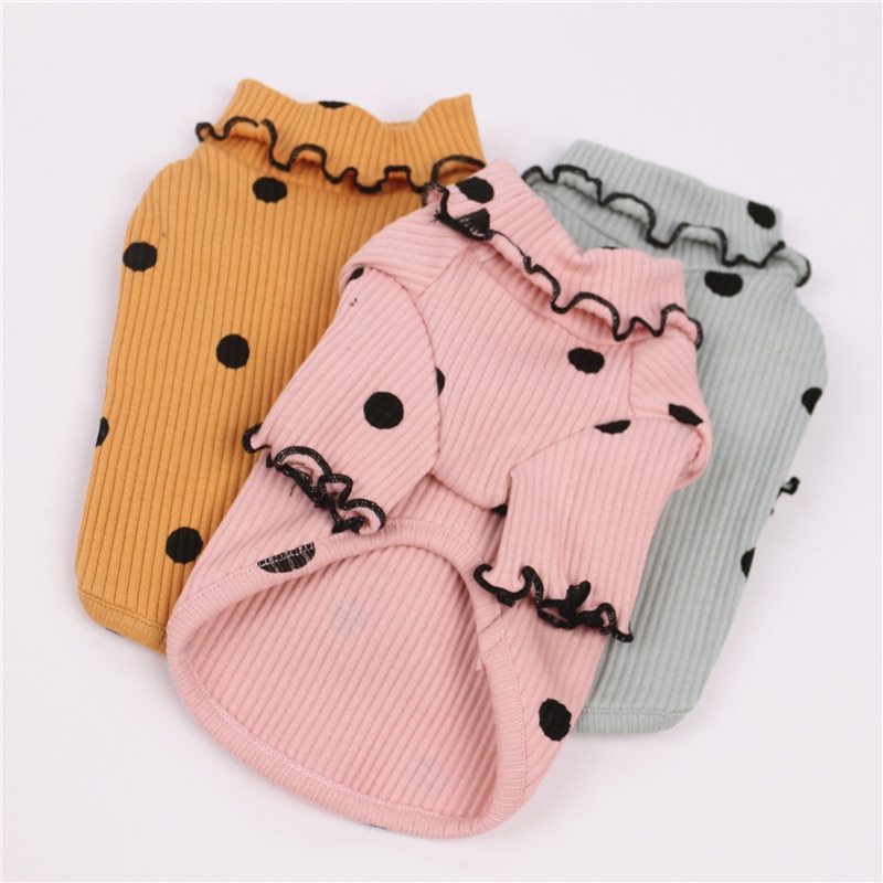 بدلة جسم للكلاب بتصميم نقاط على شكل كلب - PupStyle Dot Turtleneck