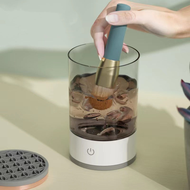 GlowPure AutoBrush – Limpiador eléctrico portátil de brochas de maquillaje