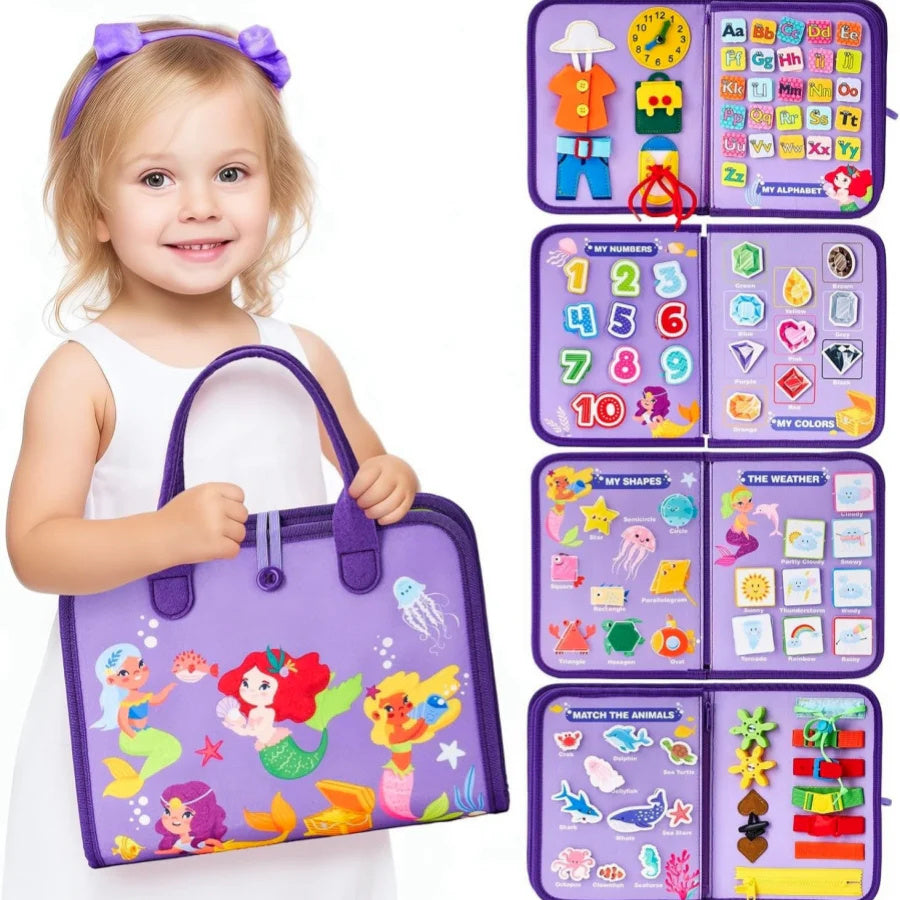 "Busy Board Montessori – Sensory Toy for Children 2-4 Years