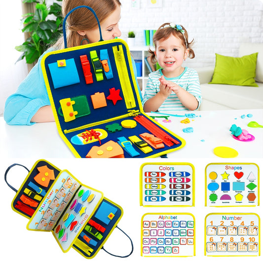 "Busy Board Montessori – Sensory Toy for Children 2-4 Years