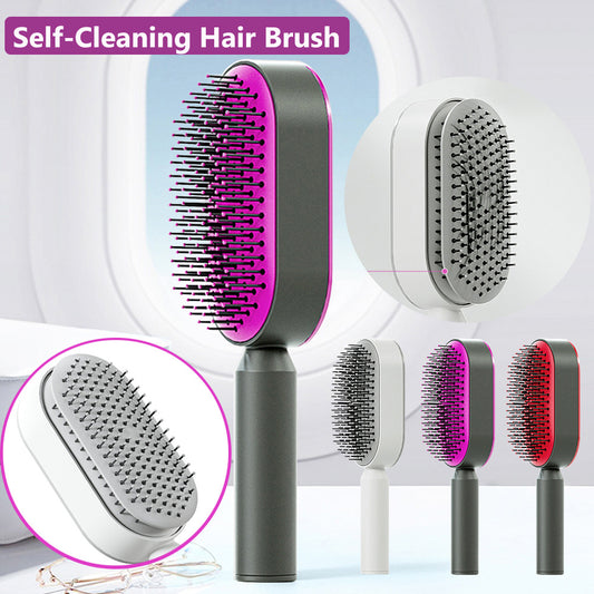 "Airbag Scalp Massage Brush – Anti-Static & Self-Cleaning (1 Click!)"